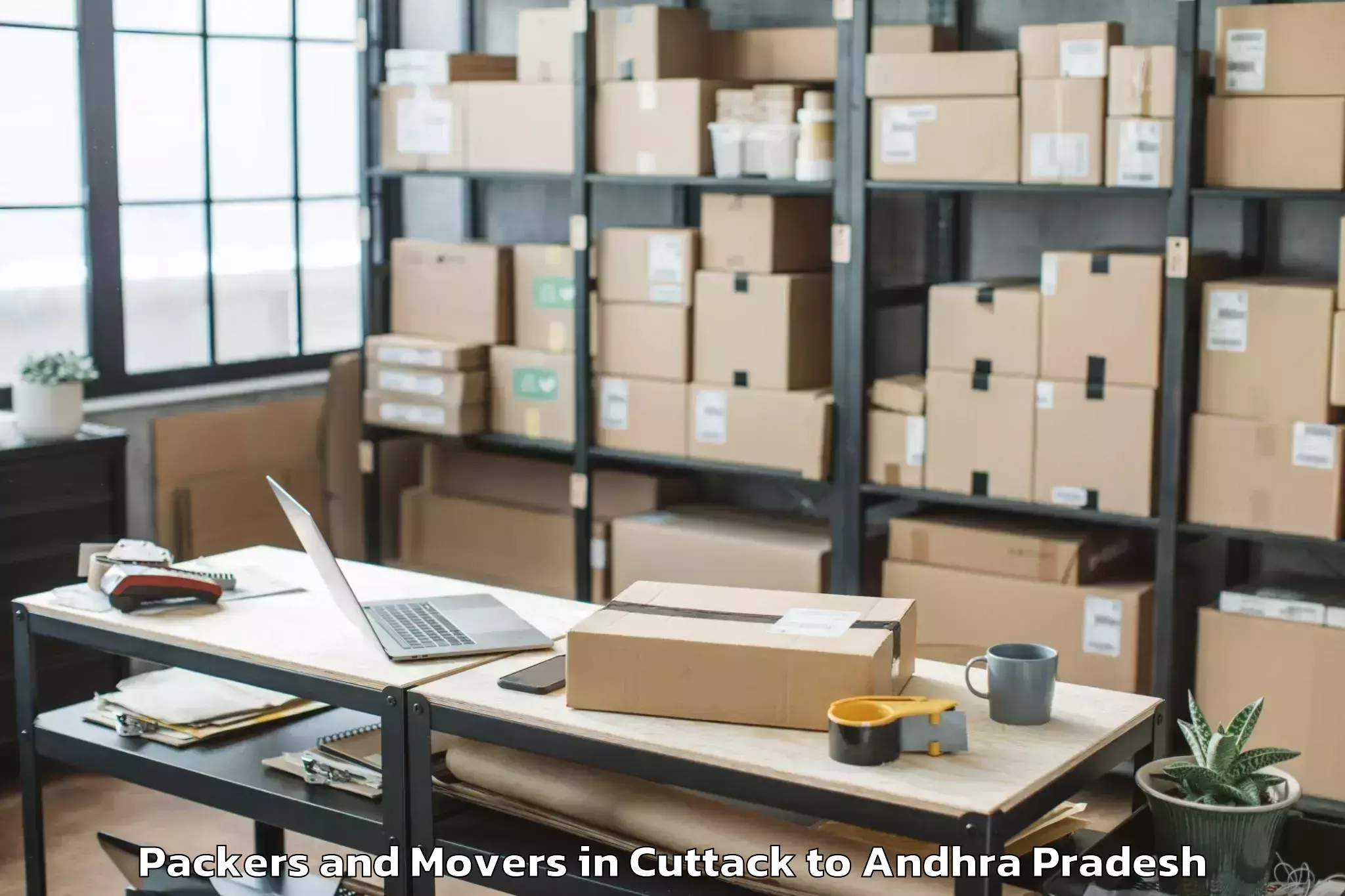 Top Cuttack to Vatticherukuru Packers And Movers Available